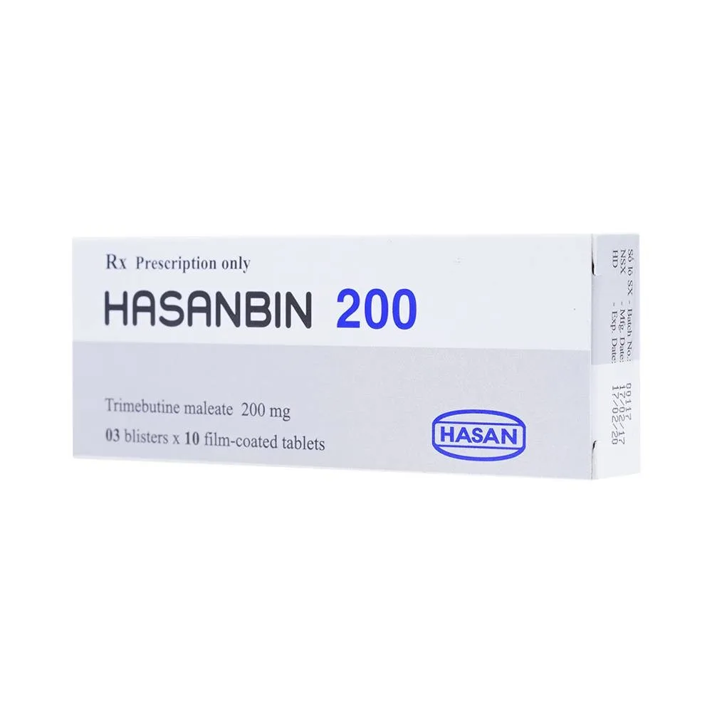 Hình ảnh Thuốc Hasanbin 200 Hasan điều trị rối loạn chức năng đường tiêu hóa và ống mật (3 vỉ x 10 viên)