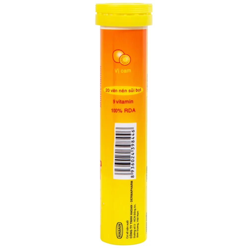 Hình ảnh Viên sủi Hasanvit cung cấp các vitamin cho cơ thể (20 viên)