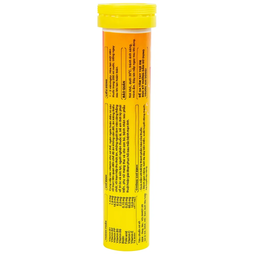 Hình ảnh Viên sủi Hasanvit cung cấp các vitamin cho cơ thể (20 viên)