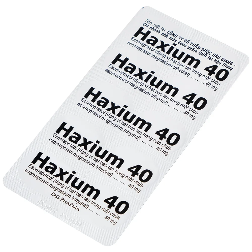 Hình ảnh Thuốc Haxium 40 DHG hỗ trợ phòng và điều trị loét dạ dày - tá tràng (3 vỉ x 10 viên)
