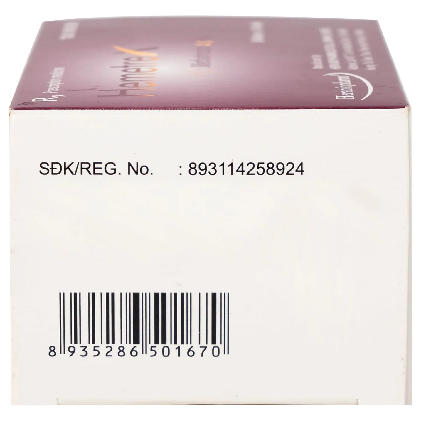 Hình ảnh Thuốc Hemetrex 2,5mg Herabiopharm điều trị viêm khớp dạng thấp nặng (10 vỉ x 10 viên)