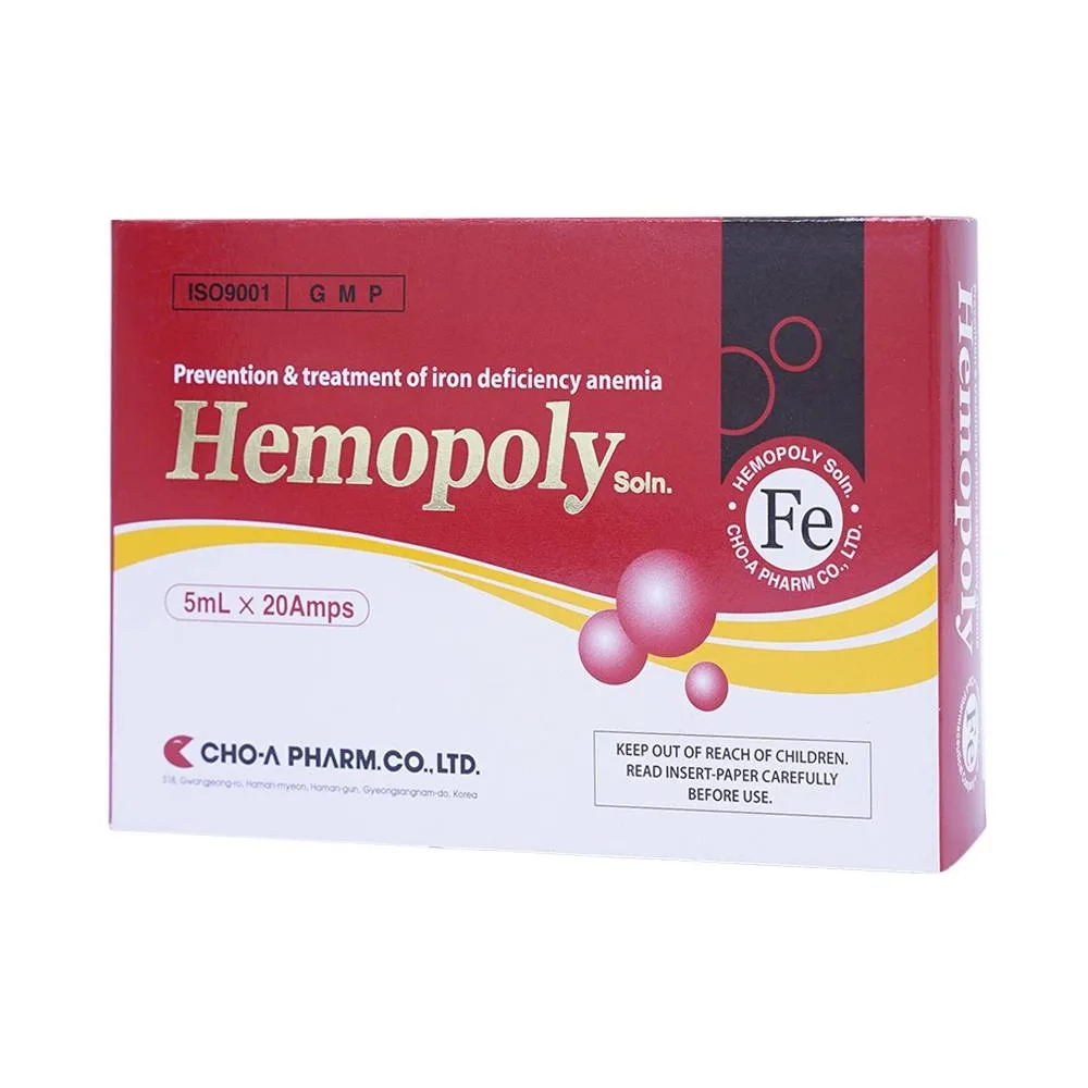 Hình ảnh Dung dịch uống Hemopoly ngăn ngừa và điều trị thiếu máu do thiếu sắt (20 ống x 5ml)