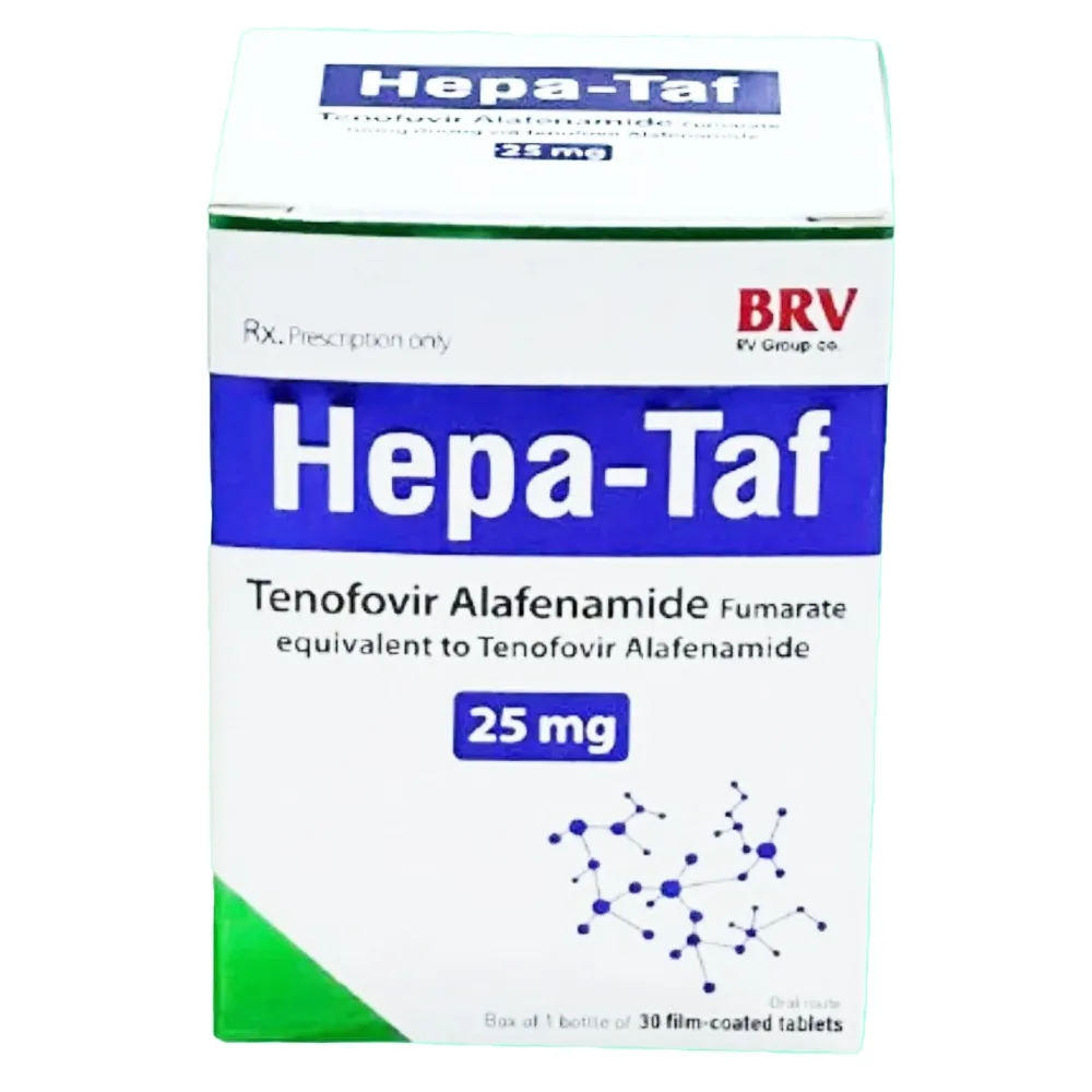 Hình ảnh Thuốc Hepa-Taf 25mg BRV điều trị bệnh viêm gan siêu vi B mạn tính (30 viên)