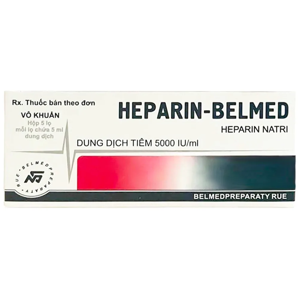 Hình ảnh Dung dịch tiêm Heparin-Belmed 5ml chống đông máu (5 lọ)