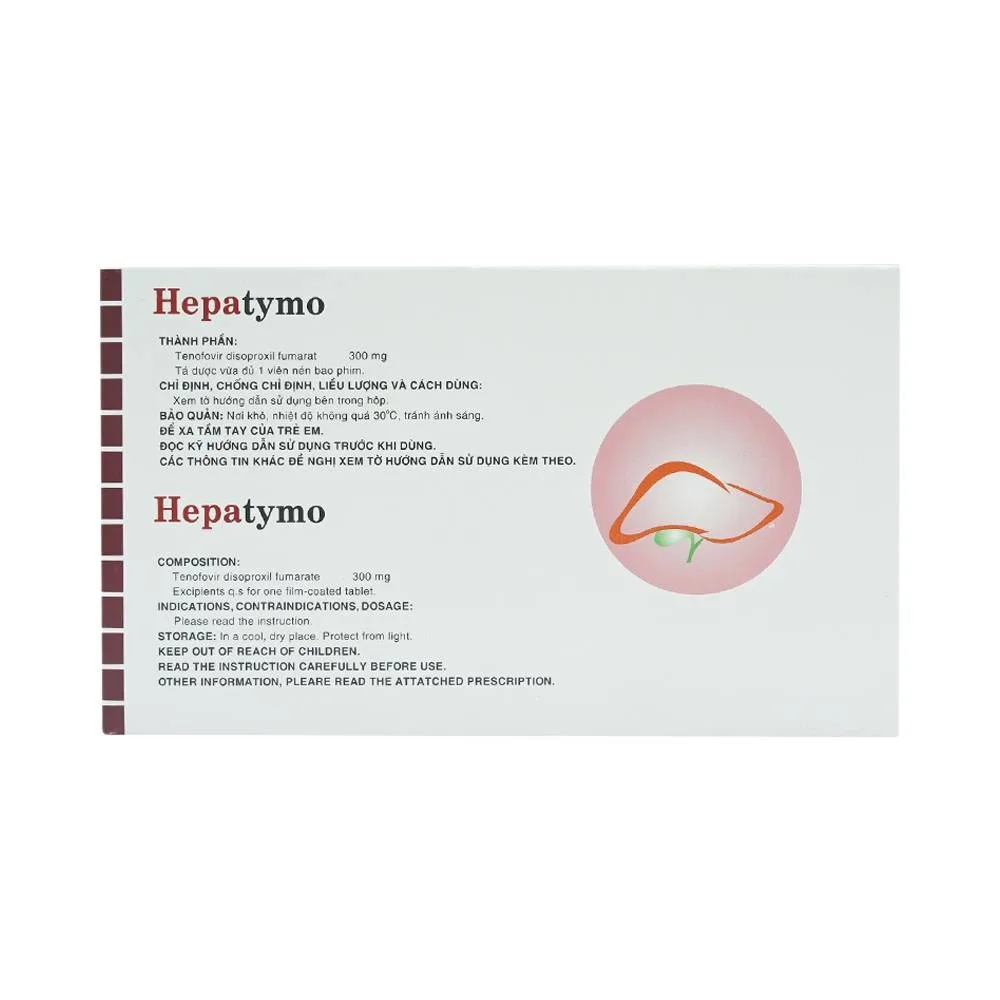 Hình ảnh Thuốc Hepatymo 300mg điều trị viêm gan siêu B mạn tính (3 vỉ x 10 viên)
