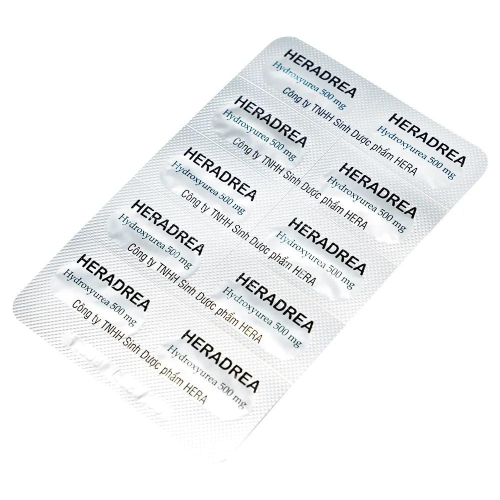 Hình ảnh Thuốc Heradrea 500 Herabiopharm điều trị bệnh bạch cầu dòng tủy mạn tính (10 vỉ x 10 viên)