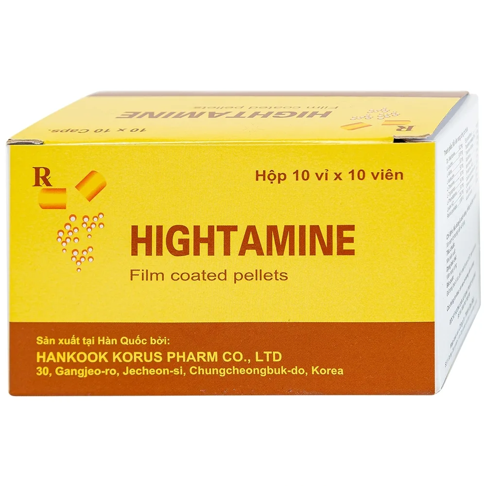Hình ảnh Thuốc Hightamine Hankook bổ sung dinh dưỡng, duy trì thể lực (10 vỉ x 10 viên)