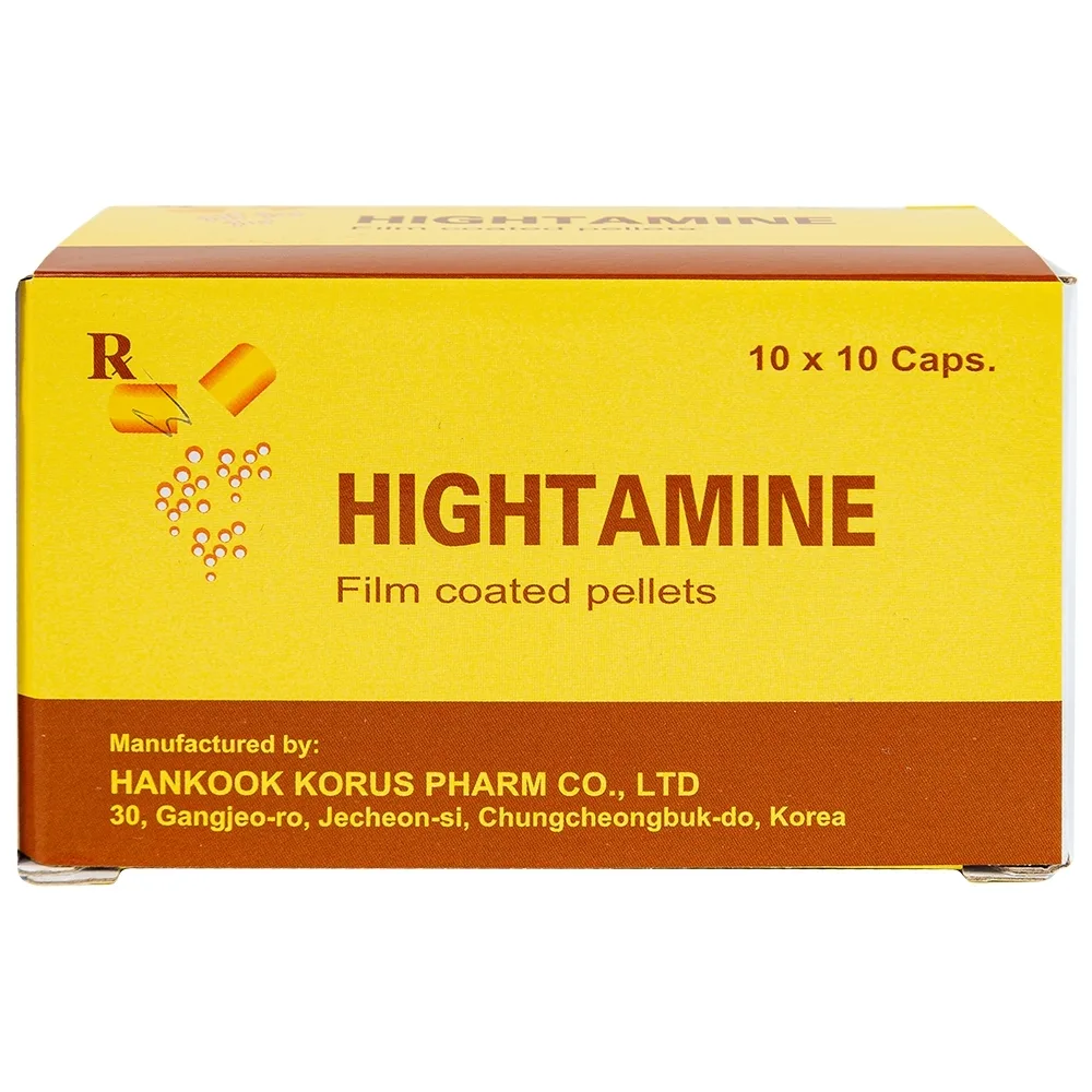 Hình ảnh Thuốc Hightamine Hankook bổ sung dinh dưỡng, duy trì thể lực (10 vỉ x 10 viên)