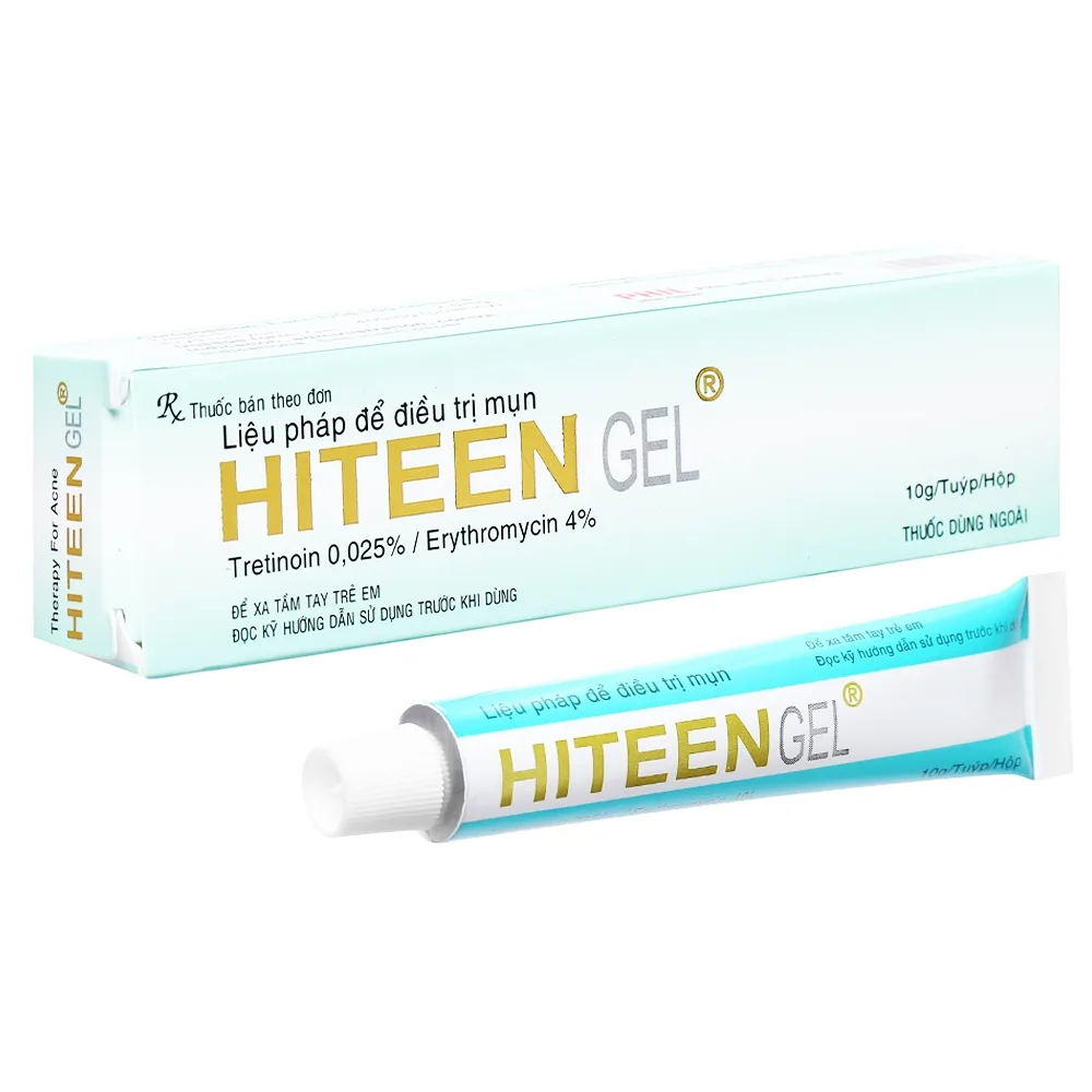 Hình ảnh Gel bôi da Hiteen Phil điều trị mụn trứng cá dạng vi u nang hoặc kèm viêm, mụn trứng cá mủ sần (10g)