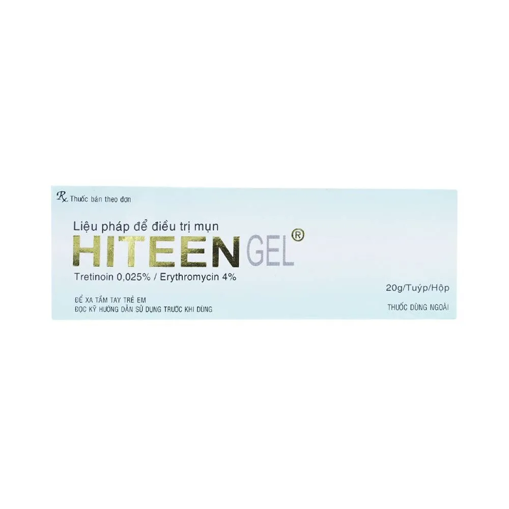 Hình ảnh Gel bôi da Hiteen Phil điều trị mụn trứng cá dạng vi u nang hoặc kèm viêm, mụn trứng cá mủ sần (20g)