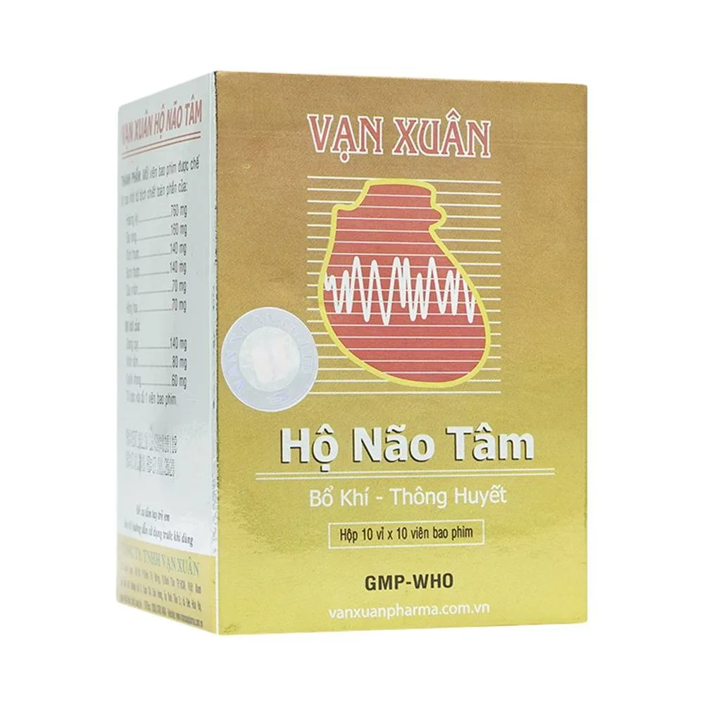 Hình ảnh Thuốc Hộ Não Tâm Vạn Xuân giúp bổ khí, hoạt huyết (10 vỉ x 10 viên)