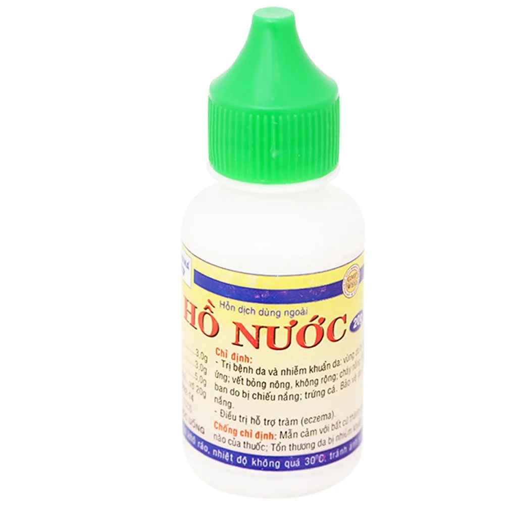 Hình ảnh Hỗn dịch dùng ngoài Hồ Nước 20g HDPharma điều trị viêm da, làm dịu da và điều trị hỗ trợ chàm eczema