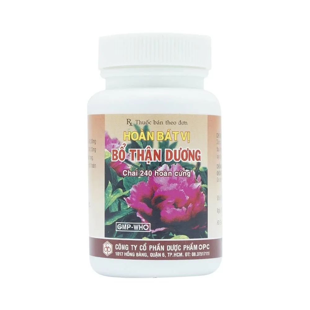 Hình ảnh Thuốc Hoàn Bát Vị Bổ Thận Dương OPC điều trị thận dương yếu, váng đầu, ù tai (240 viên)