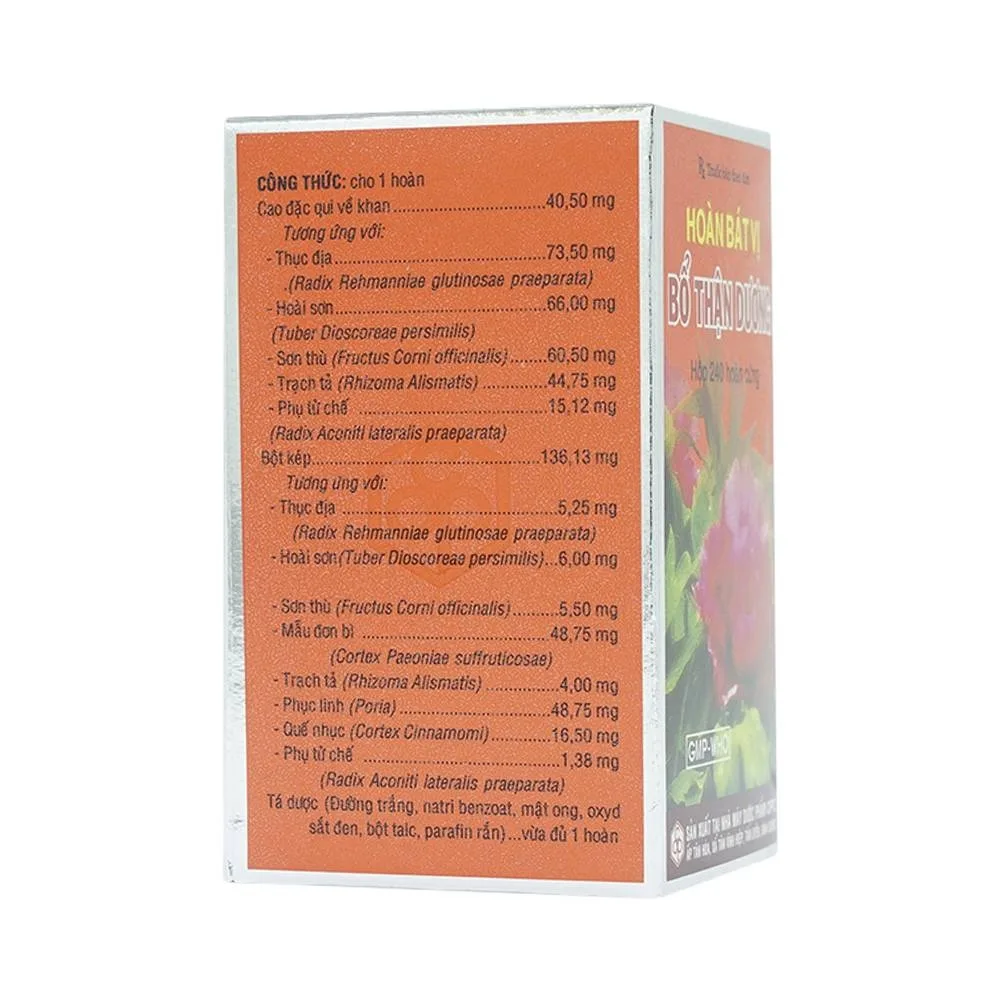 Hình ảnh Thuốc Hoàn Bát Vị Bổ Thận Dương OPC điều trị thận dương yếu, váng đầu, ù tai (240 viên)