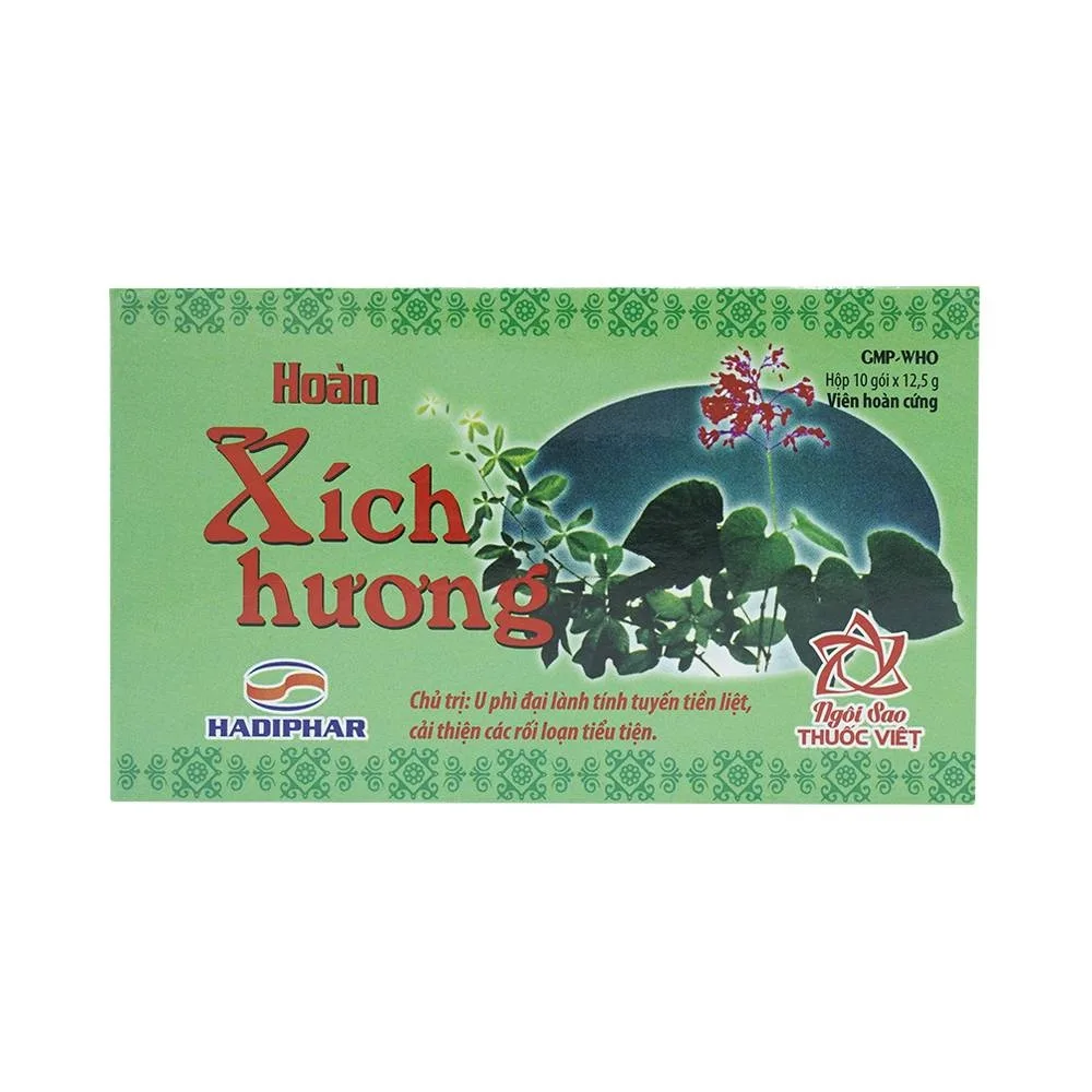 Hình ảnh Thuốc Hoàn Xích Hương Hadiphar điều trị u phì đại lành tính tuyến tiền liệt (10 gói)