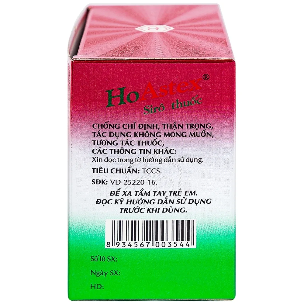 Hình ảnh Siro HoAstex OPC điều trị ho, giảm ho trong viêm họng, viêm phế quản (30 gói x 5ml)