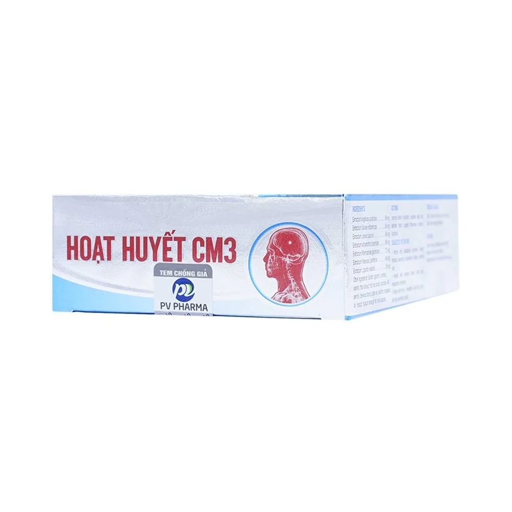 Hình ảnh Thuốc Hoạt Huyết CM3 Phúc Vinh điều trị rối loạn tuần hoàn não do xơ vữa mạch máu (3 vỉ x 10 viên)