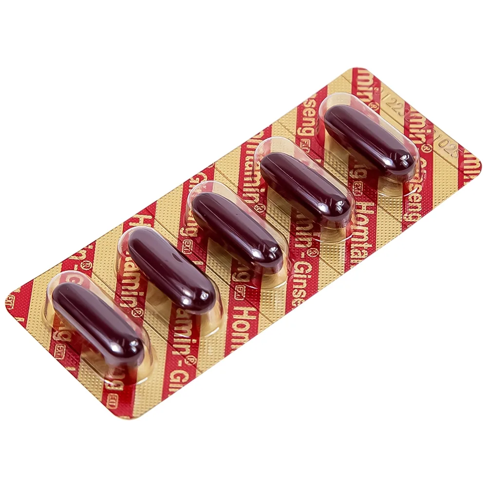 Hình ảnh Thuốc Homtamin Ginseng Korea United cung cấp vitamin và muối khoáng (12 vỉ x 5 viên)