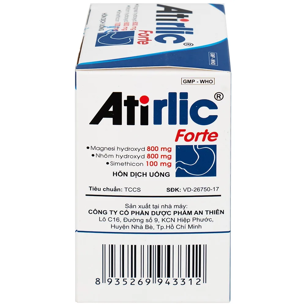 Hình ảnh Hỗn dịch uống Atirlic forte 10g An Thiên giảm triệu chứng tăng acid dạ dày (20 gói)