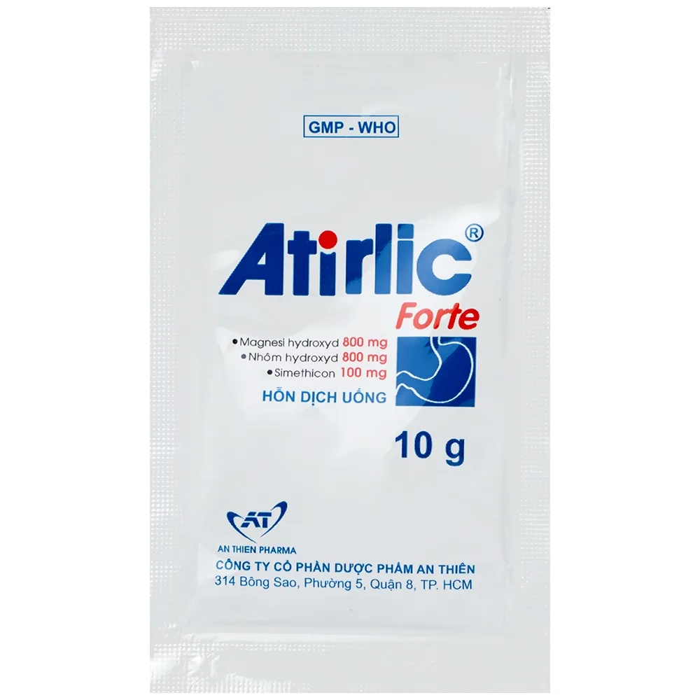 Hình ảnh Hỗn dịch uống Atirlic forte 10g An Thiên giảm triệu chứng tăng acid dạ dày (20 gói)
