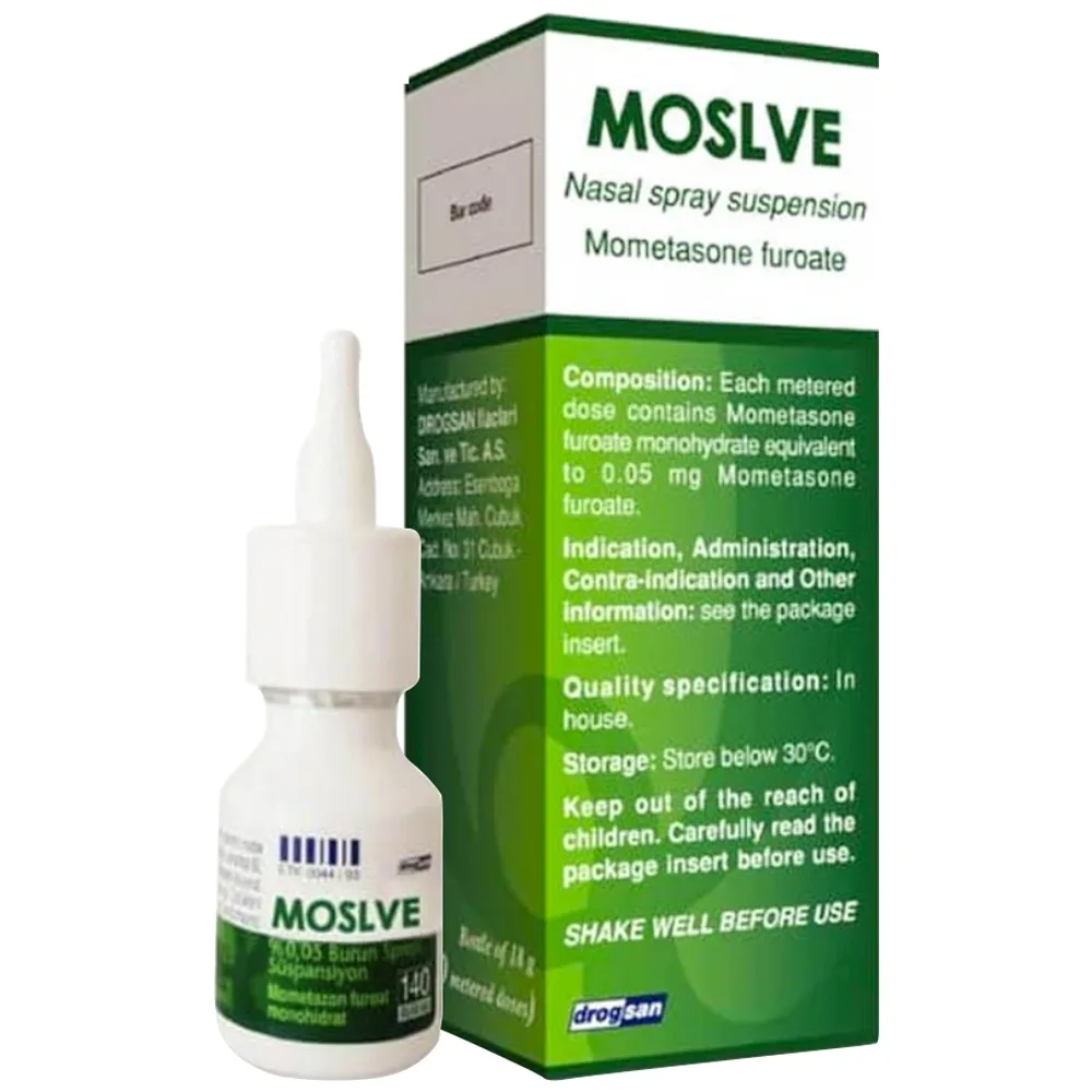 Hình ảnh Hỗn dịch xịt mũi Moslve Drogsan 18g điều trị viêm mũi dị ứng, polyp mũi