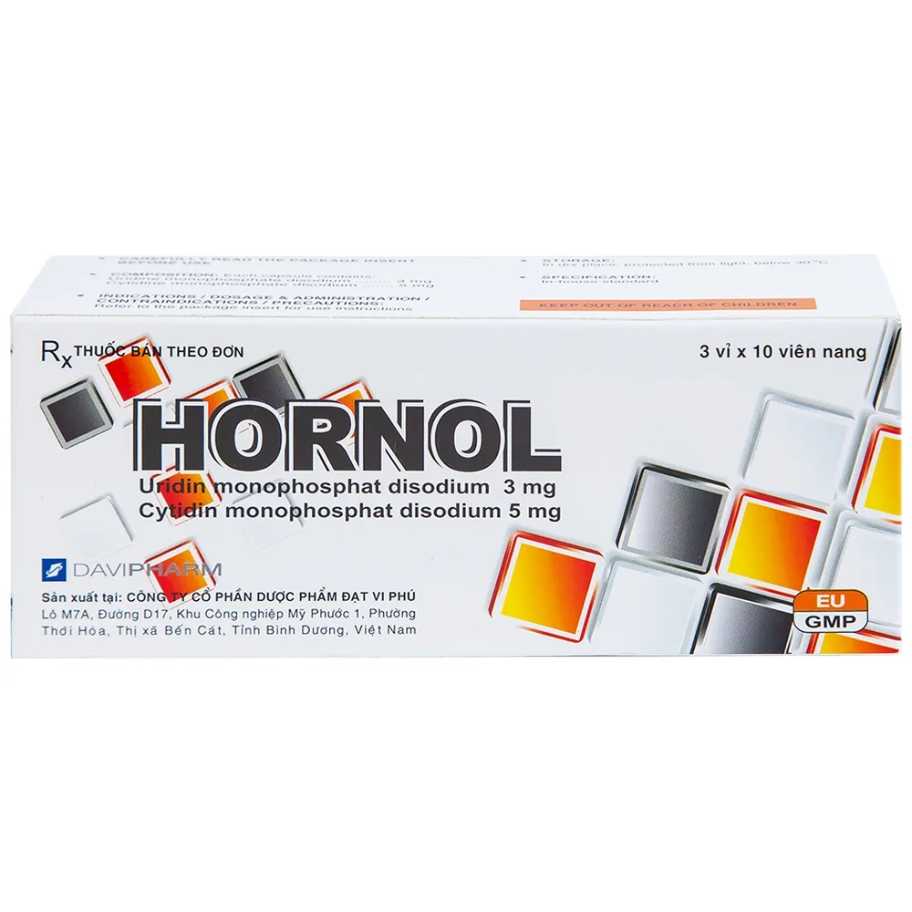 Hình ảnh Thuốc Hornol Đạt Vi Phú điều trị chứng đau dây thần kinh mặt, dây thần kinh sinh ba (3 vỉ x 10 viên)