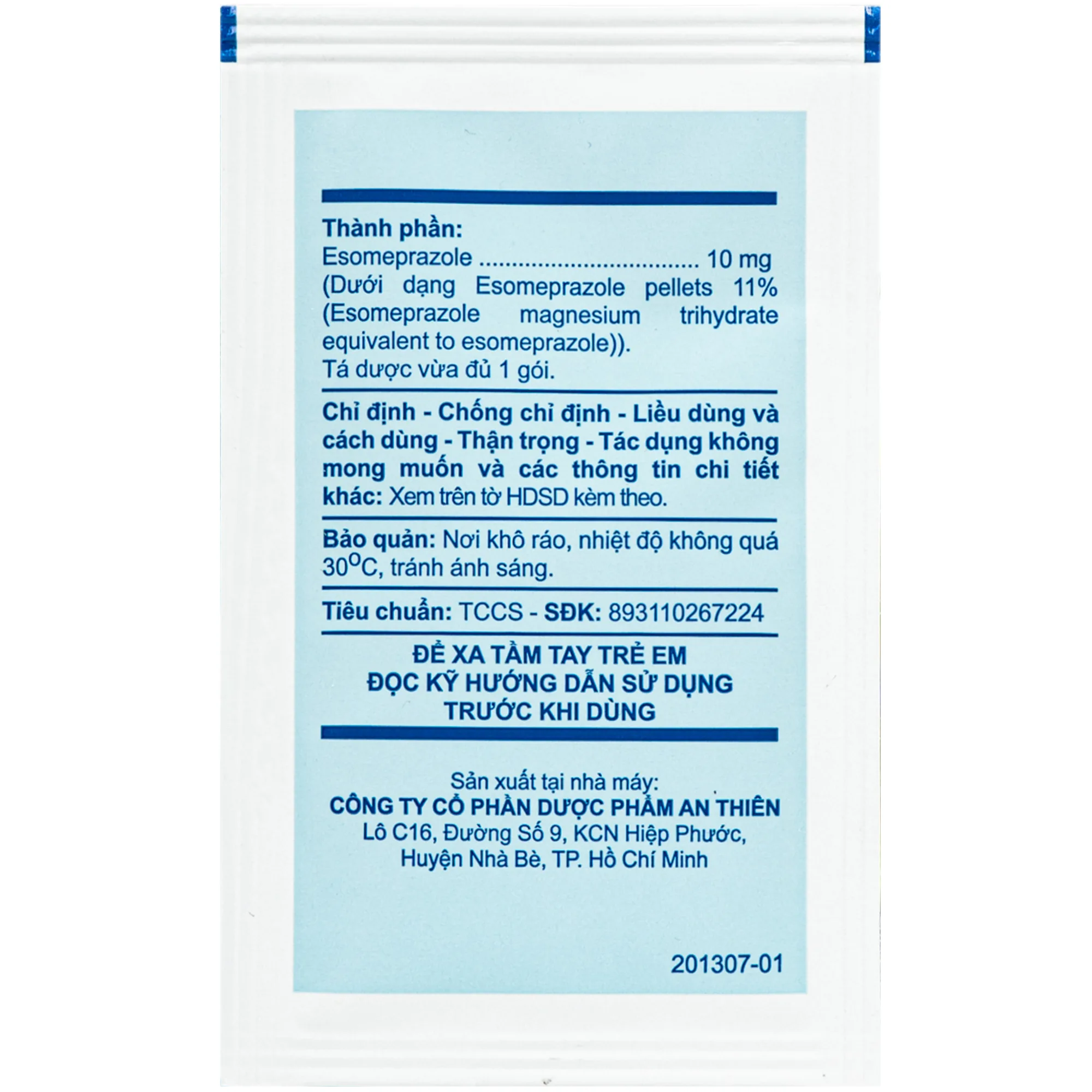 Hình ảnh Thuốc HTNESOUM 10mg An Thiên điều trị bệnh dạ dày, thực quản ( 30 gói x 3g)