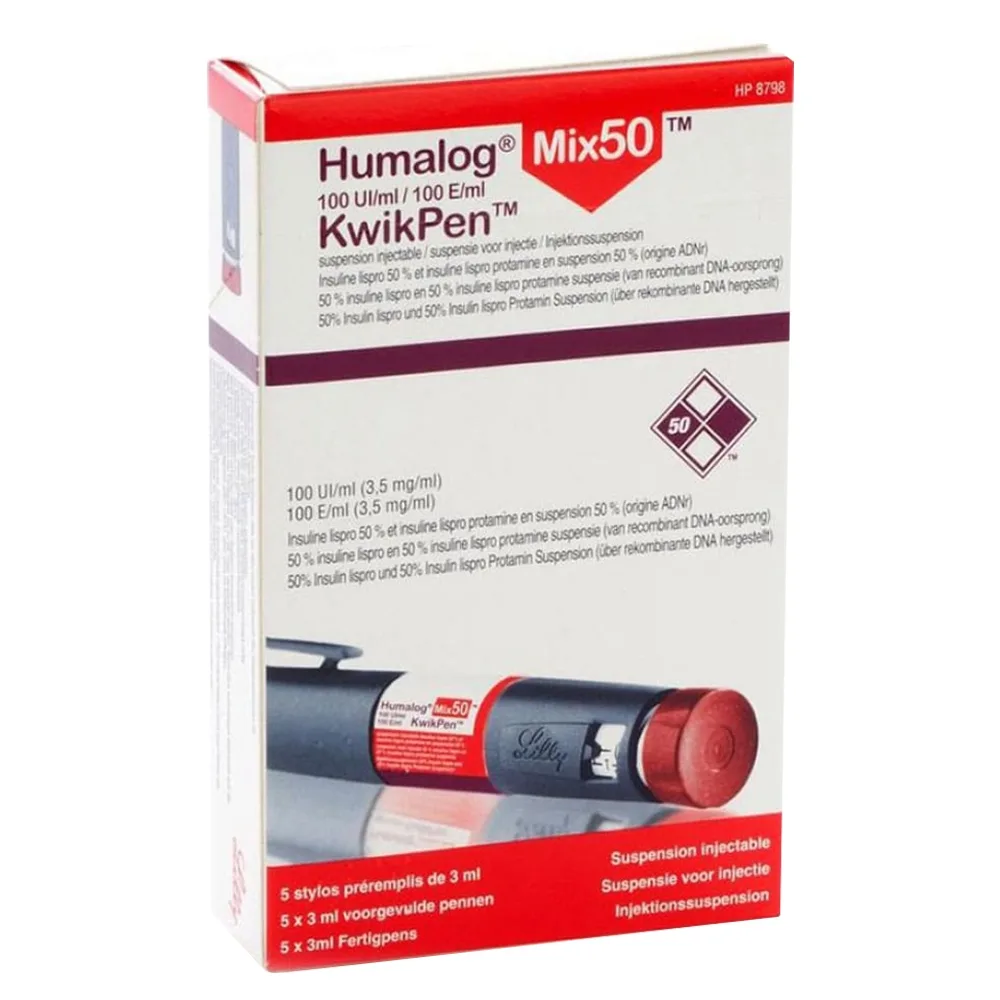 Hình ảnh Bút tiêm Humalog Mix 50/50 KwikPen điều trị đái tháo đường (5 cây x 3ml)