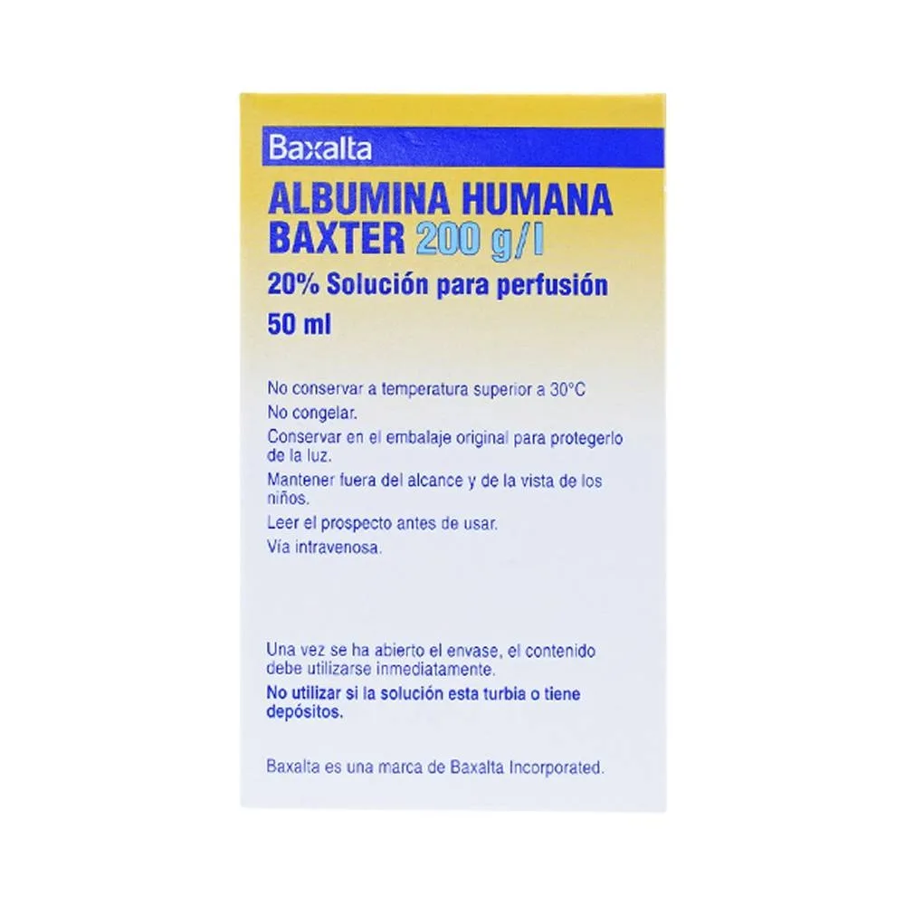 Hình ảnh Dung dịch tiêm Human Albumin Baxter 200g/l dùng trong phục hồi và duy trì thể tích máu (50ml)