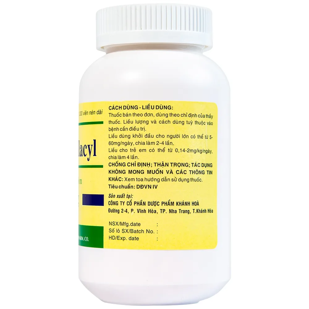 Hình ảnh Thuốc Hydrocolacyl 5mg Khapharco chống viêm và ức chế miễn dịch viêm khớp dạng thấp, ung thư (1000 viên)