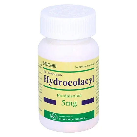 Hình ảnh Thuốc Hydrocolacyl 5mg Khapharco chống viêm, chống dị ứng, ức chế miễn dịch (100 viên)