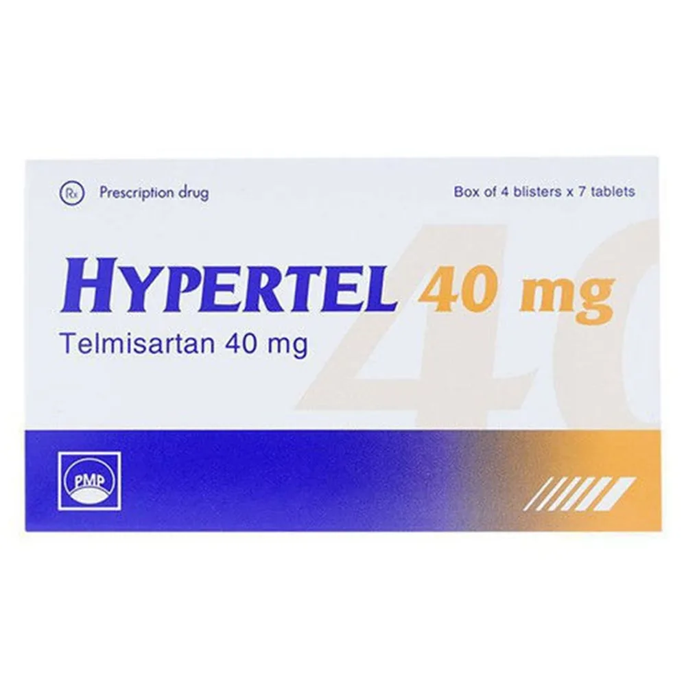 Hình ảnh Thuốc Hypertel 40mg Pymepharco điều trị cao huyết áp vô căn (4 vỉ x 7 viên) 
