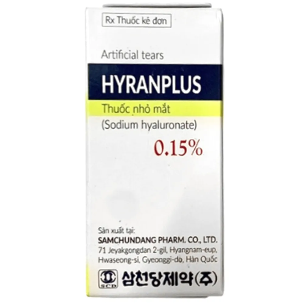 Hình ảnh Thuốc nhỏ mắt Hyranplus 5ml Samchundang Pharm điều trị loạn biểu mô giác - kết mạc