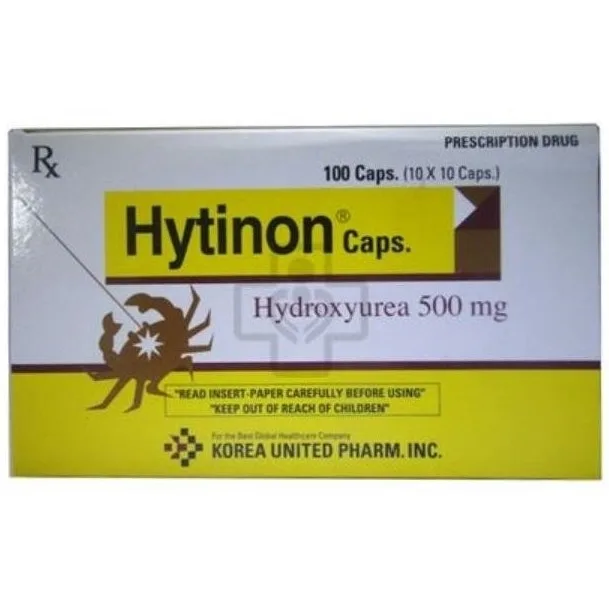 Hình ảnh Thuốc Hytinon 500mg Korea United điều trị bệnh bạch cầu mạn tính dòng tủy (10 vỉ x 10 viên)