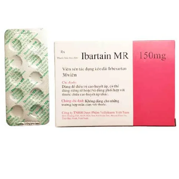 Hình ảnh Thuốc Ibartain MR 150mg Vellpharm điều trị cao huyết áp (3 vỉ x 10 viên)