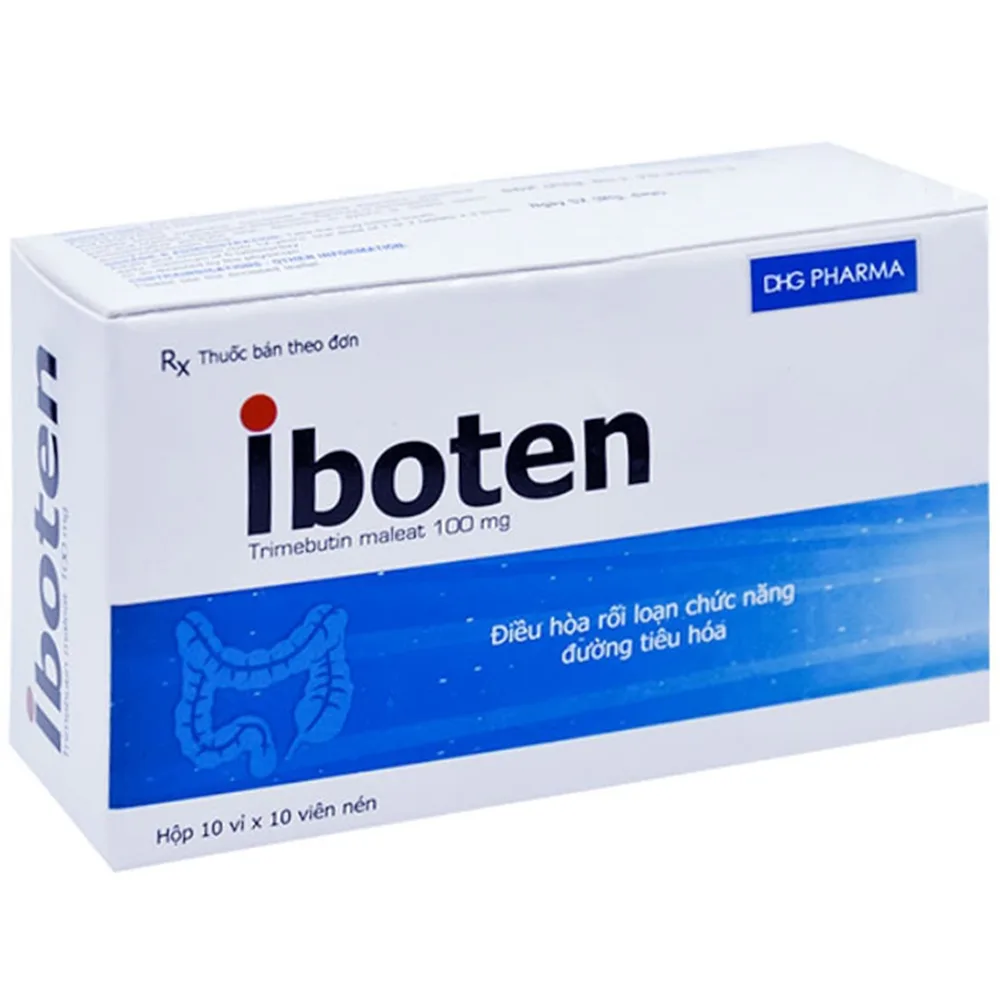 Hình ảnh Thuốc Iboten 100mg DHG giảm đau do rối loạn tiêu hóa, co thắt ruột, hội chứng ruột kích thích (10 vỉ x 10 viên)