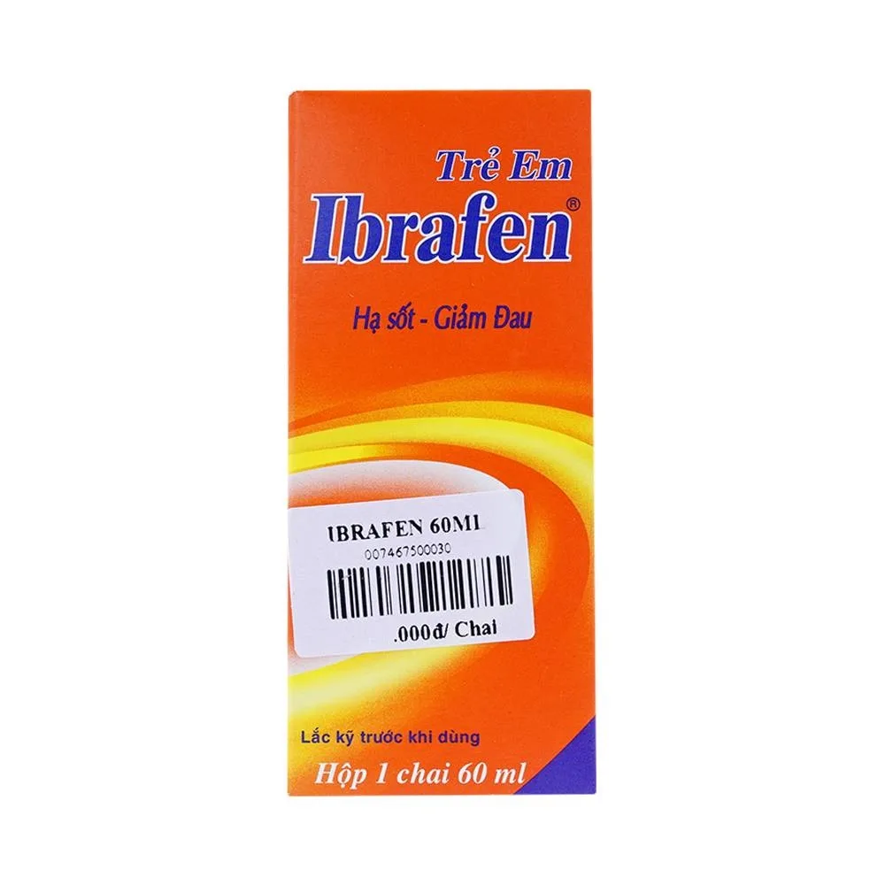 Hình ảnh Thuốc Ibrafen OPV điều trị đau đầu, giảm sốt cho trẻ (60ml)