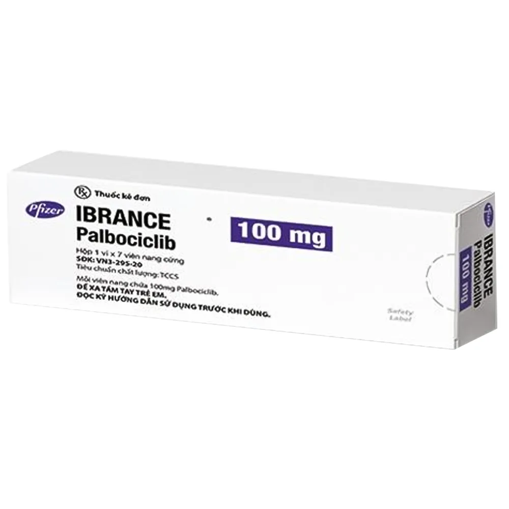 Hình ảnh Thuốc Ibrance 100mg Pfizer cản trở sự phát triển, lan rộng các tế bào ung thư (7 viên)