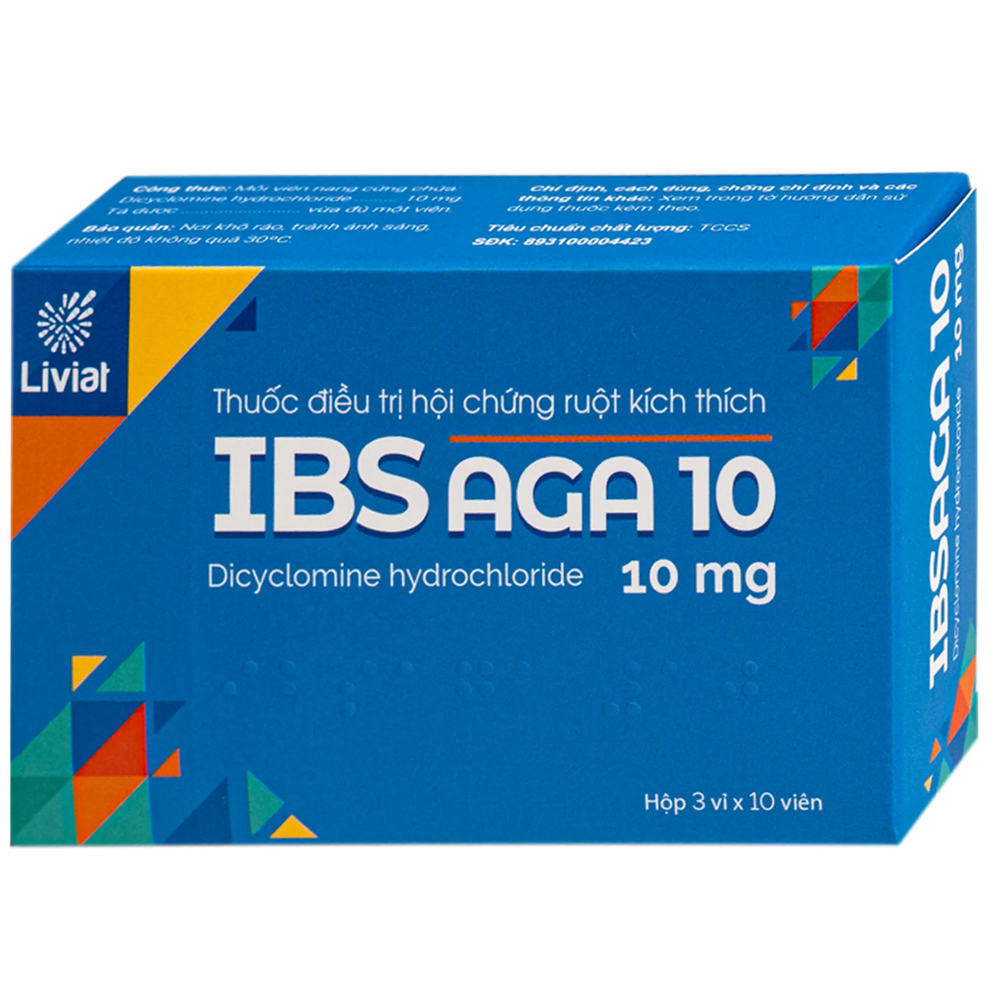 Hình ảnh Thuốc Ibsaga 10mg Liviat chống co thắt cơ (3 vỉ x 10 viên)