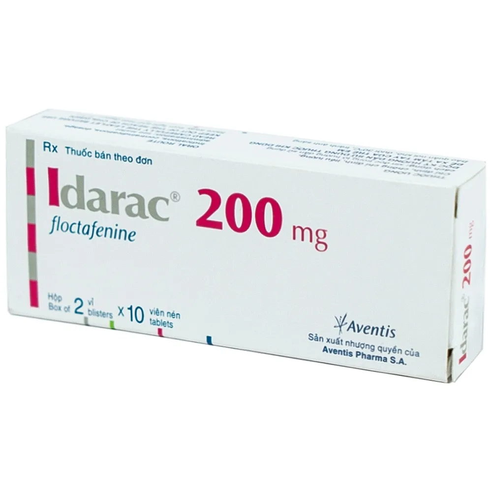 Hình ảnh Thuốc Idarac 200mg Roussel điều trị các chứng đau mức độ nhẹ đến trung bình (2 vỉ x 10 viên)