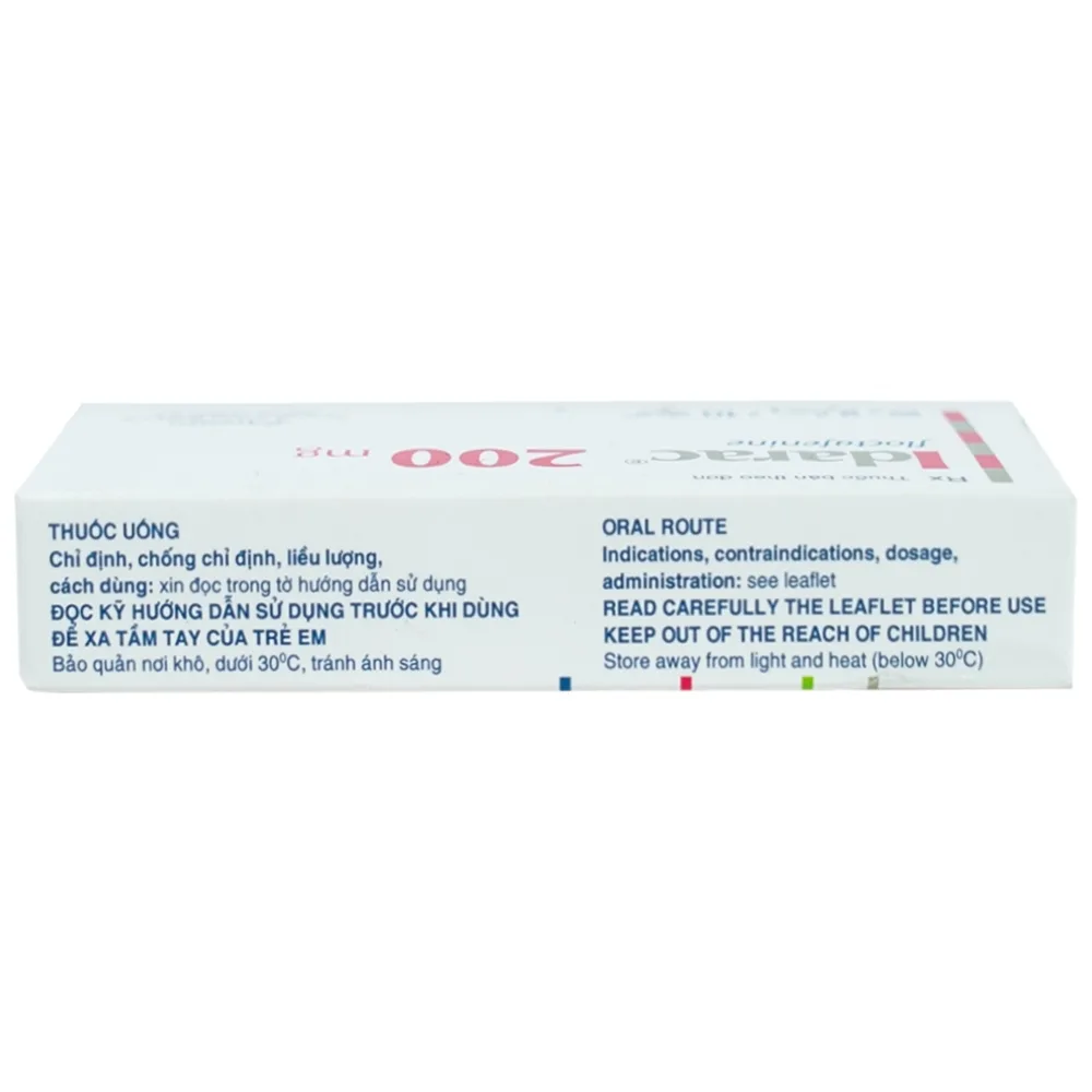 Hình ảnh Thuốc Idarac 200mg Roussel điều trị các chứng đau mức độ nhẹ đến trung bình (2 vỉ x 10 viên)