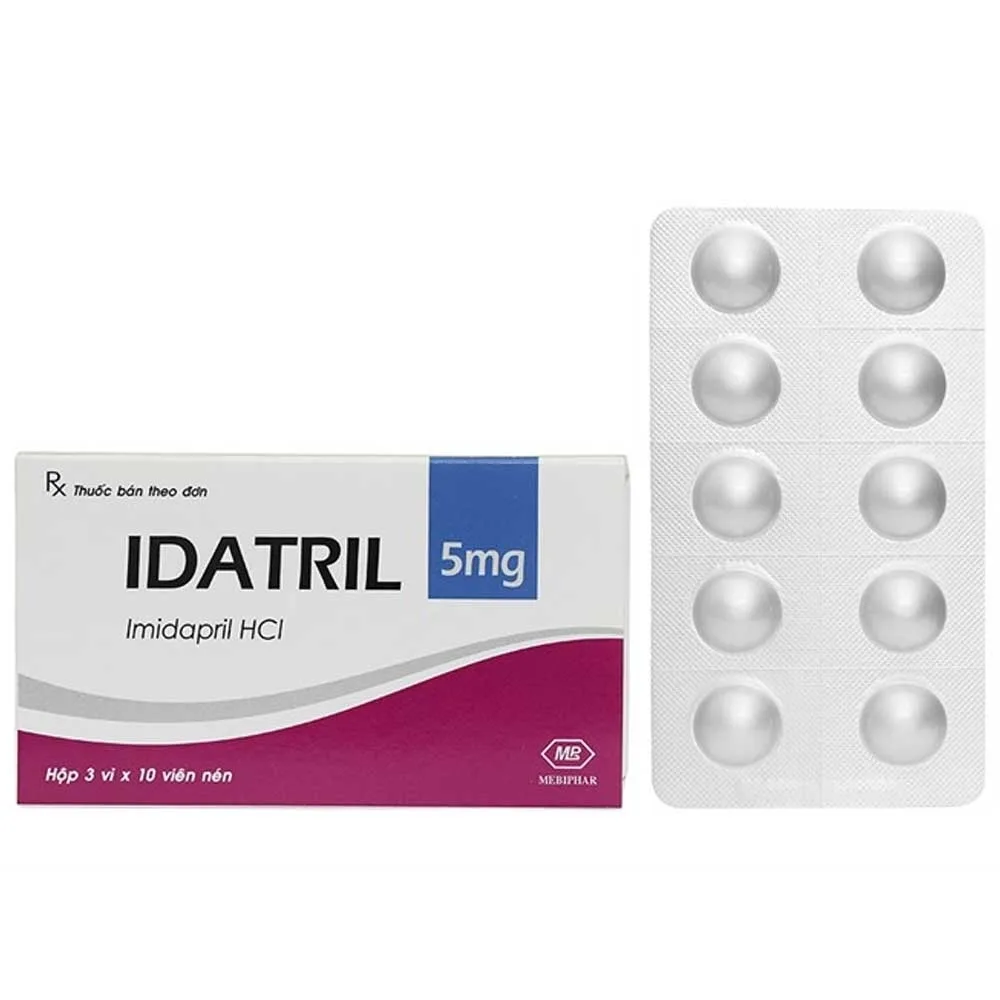 Hình ảnh Thuốc Idatril 5mg Mebiphar điều trị tăng huyết áp và suy tim xung huyết (3 vỉ x 10 viên)
