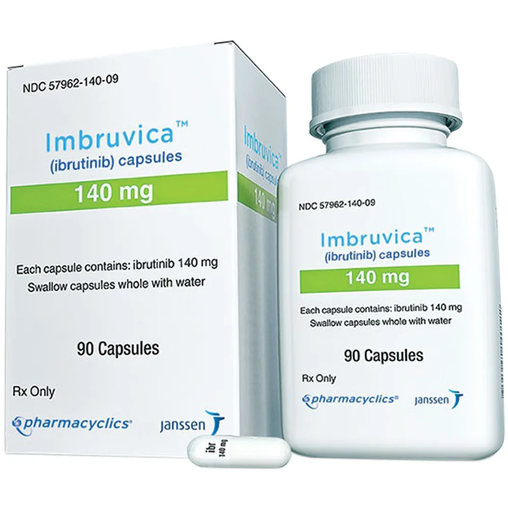 Hình ảnh Thuốc Imbruvica Janssen điều trị u lympho tế bào vỏ, bạch cầu mạn tính dòng lympho (90 viên)
