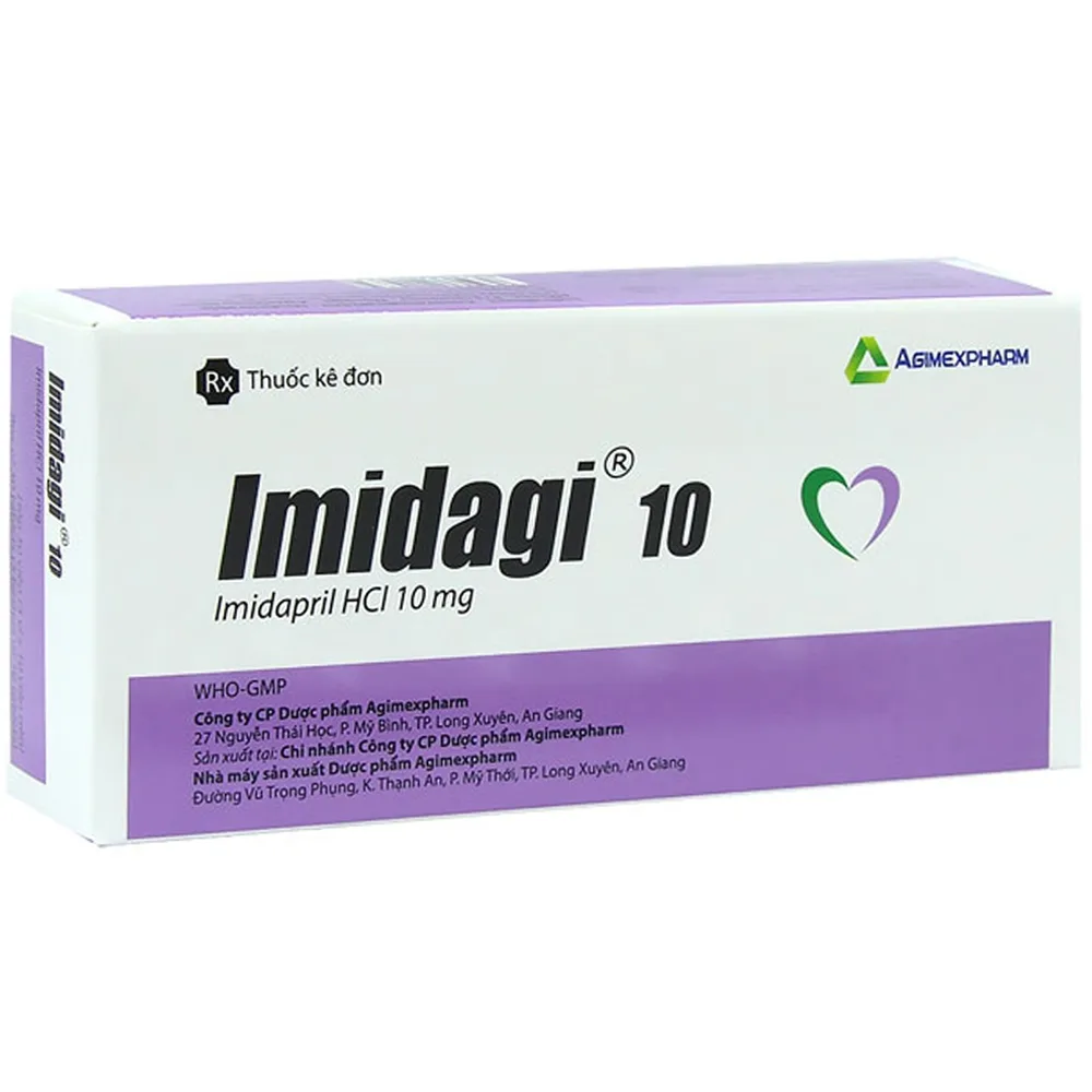 Hình ảnh Thuốc Imidagi 10 Agimexpharm điều trị tăng huyết áp (3 vỉ x 10 viên)