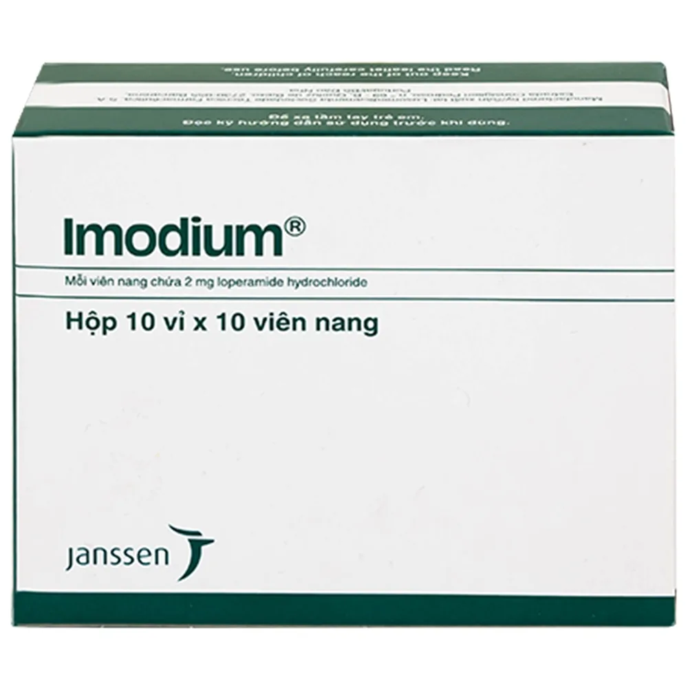 Hình ảnh Thuốc Imodium 2mg Janssen điều trị tiêu chảy cấp tính (10 vỉ x 10 viên)