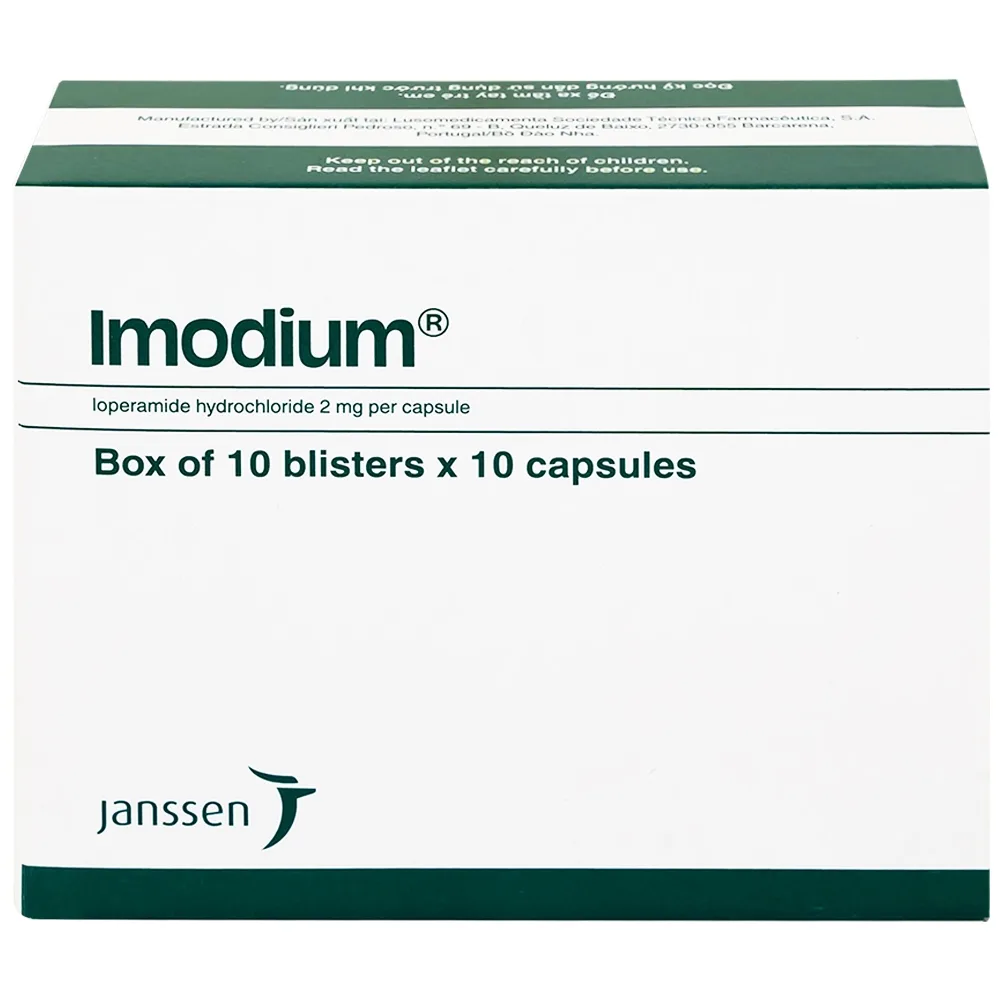 Hình ảnh Thuốc Imodium 2mg Janssen điều trị tiêu chảy cấp tính (10 vỉ x 10 viên)