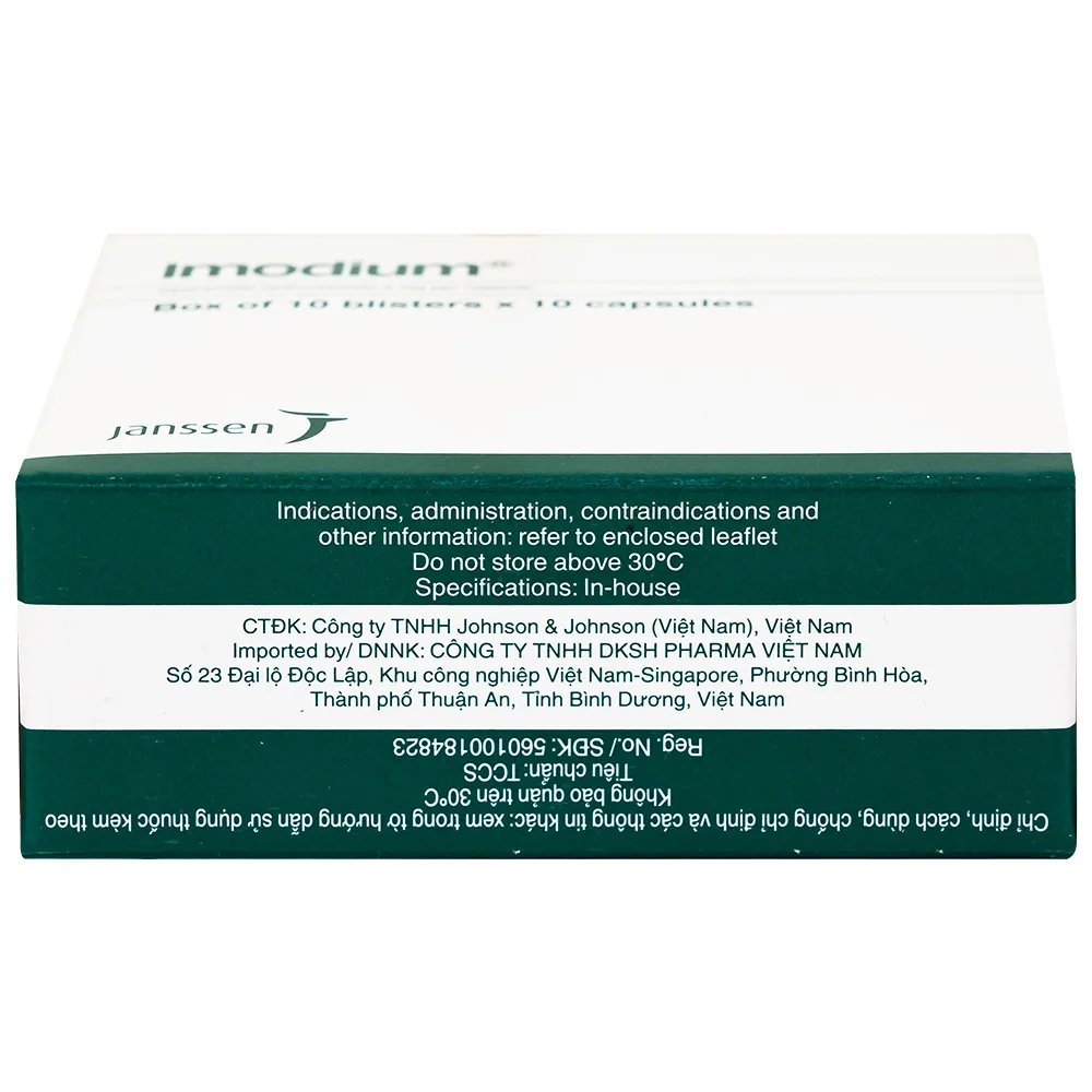 Hình ảnh Thuốc Imodium 2mg Janssen điều trị tiêu chảy cấp tính (10 vỉ x 10 viên)