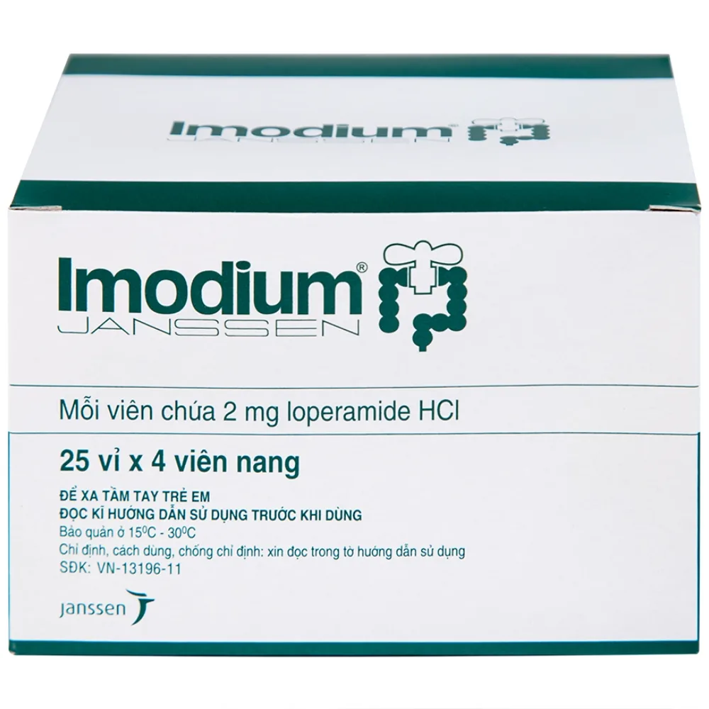 Hình ảnh Thuốc Imodium 2mg Janssen điều trị tiêu chảy cấp (25 vỉ x 4 viên)