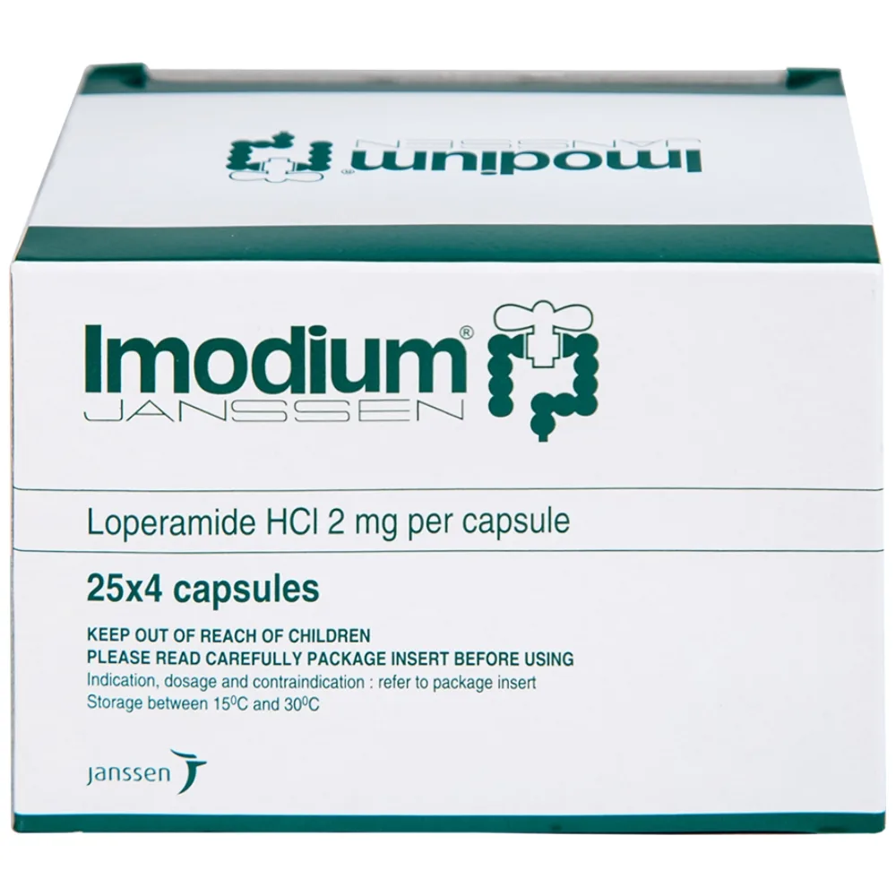 Hình ảnh Thuốc Imodium 2mg Janssen điều trị tiêu chảy cấp (25 vỉ x 4 viên)