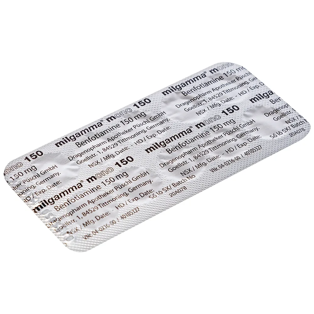 Hình ảnh Viên nén Milgamma Mono 150 Dragenopharm điều trị viêm đa dây thần kinh (3 vỉ x 10 viên)